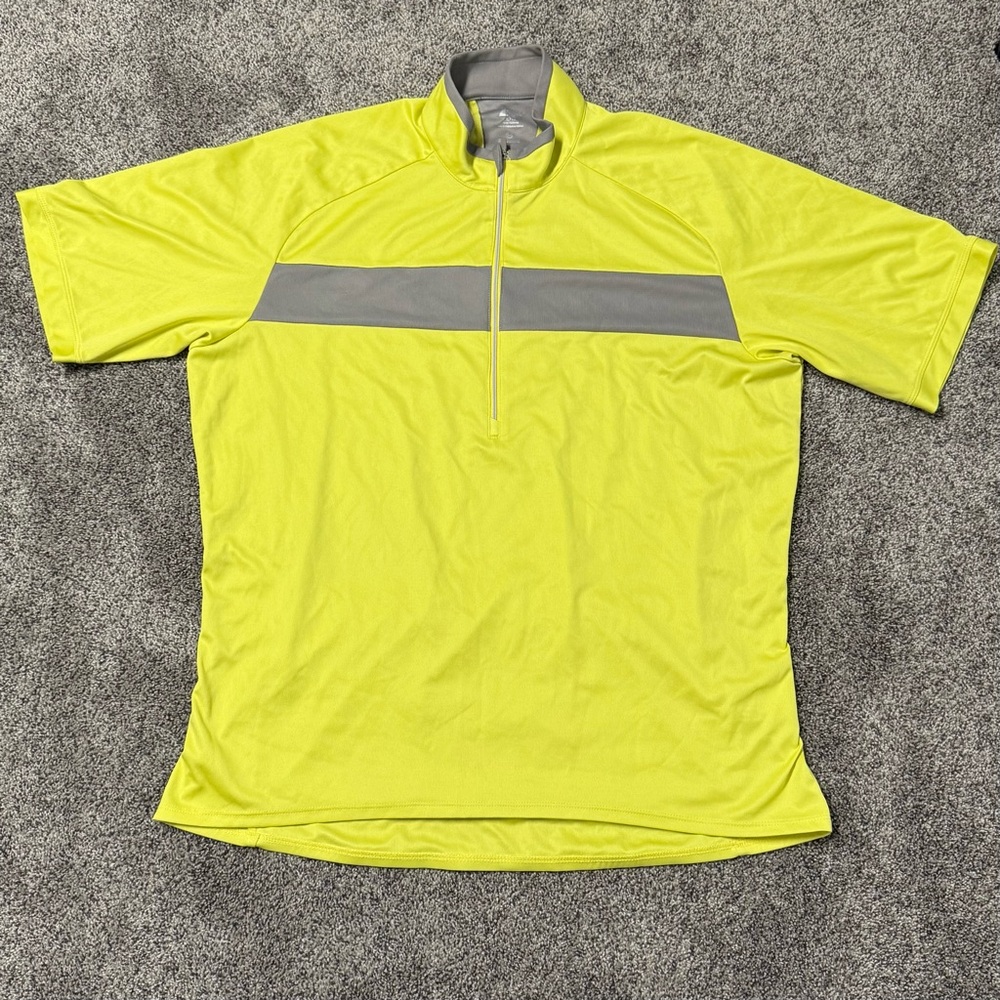 Men’s Yellow MEC Quarter-Zip Cycling Jersey, XL